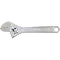 Adjustable Wrench, 6" L, 3/4" Max Width, Chrome VE974 | Rideout Tool & Machine Inc.