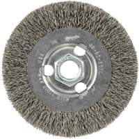 Crimped Wire Wheel, 4" Dia., 0.12" Fill, 5/8"-11 Arbor VF920 | Rideout Tool & Machine Inc.