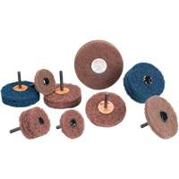 Standard Abrasives Buff & Blend Wheel, 3" Dia. x 1/4" W, 1/4" Arbor, Aluminum Oxide Rideout Tool & Machine Inc.