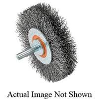 Mounted Crimped Wire Wheel, 3" Dia., 0.0118" Fill VV745 | Rideout Tool & Machine Inc.