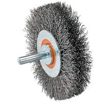 Mounted Crimped Wire Wheel, 4" Dia., 0.0118" Fill VV826 | Rideout Tool & Machine Inc.