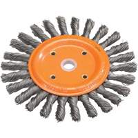 Knot-Twisted Wire Bench Wheel, 8" Dia., 0.0118" Fill, 5/8" Arbor, Steel VV861 | Rideout Tool & Machine Inc.