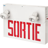Stella Combination Signs - Sortie, LED, Hardwired, 17-1/2" L x 12-1/2" W, French XB932 | Rideout Tool & Machine Inc.