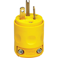 Commercial Grade Straight Blade Plug, Plastic, 20 A, 125 V Rideout Tool & Machine Inc.
