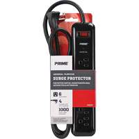 Surge Protector, 6 Outlets, 1000 J, 1875, 4' Cord Rideout Tool & Machine Inc.