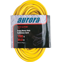 Outdoor Vinyl Extension Cord with Light Indicator, SJTOW, 12/3 AWG, 15 A, 3 Outlet(s), 100' XC499 | Rideout Tool & Machine Inc.