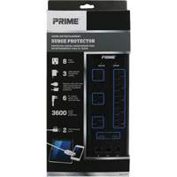 Limiteurs de surtension avec chargeur USB, 8 Prises, 3600 J, 1875 W, Cordon 6' Rideout Tool & Machine Inc.