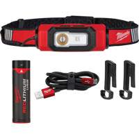 Lampe USB pour casque de s&eacute;curit&eacute; Beacon, DEL, 600 lumens, 2 hres de fonctionnement, piles Rechargeable Rideout Tool & Machine Inc.