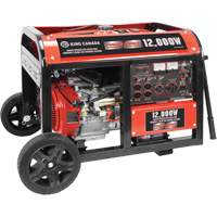 Electric Start Gas Generator with Wheel Kit, 12000 W Surge, 9000 W Rated, 120 V/240 V, 31 L Tank XI538 | Rideout Tool & Machine Inc.