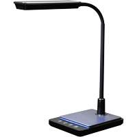 Goose Neck Desk Lamp with USB Charger, 8 W, LED, 15" Neck, Black XI752 | Rideout Tool & Machine Inc.