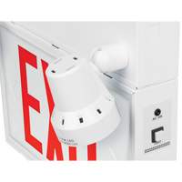 Exit Sign with Security Lights, LED, Battery Operated/Hardwired, 12-1/10" L x 11" W, English Rideout Tool & Machine Inc.