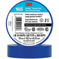 Temflex™ General Use Vinyl Electrical Tape 165, 19 mm (3/4") x 18 M (60'), Blue, 6 mils XI862 | Rideout Tool & Machine Inc.