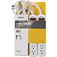 Power Strip 2-Pack, 6 Outlet(s), 3', 15 A, 1875 W, 125 V Rideout Tool & Machine Inc.