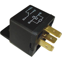 Mini relais unipolaire &agrave; une direction avec r&eacute;sistance, Prise, 40 A, 12 V Rideout Tool & Machine Inc.