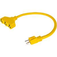 Adaptateur de rallonge d'alimentation, Ext&eacute;rieur, STOW, AWG 12/3, 15 A, 3 prise(s), 2' Rideout Tool & Machine Inc.