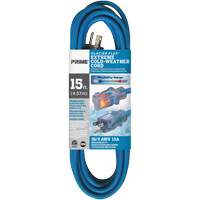 Glacier Flex&reg; Extreme Cold Weather Extension Cord, Outdoor, SJTW, 16/3 AWG, 13 A, 15' Rideout Tool & Machine Inc.