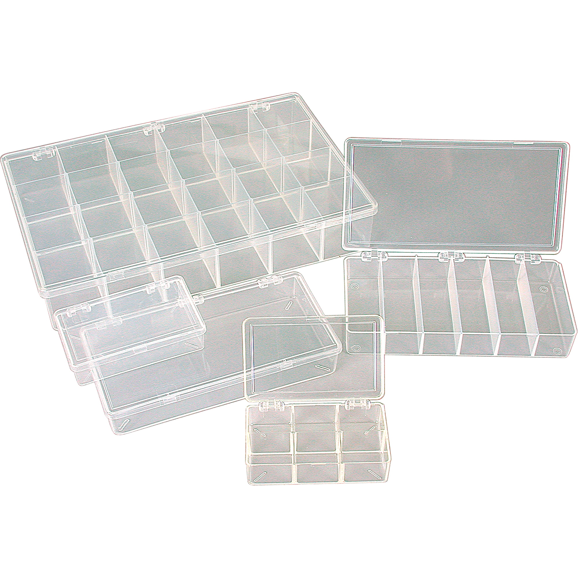 Pack of 24 Pack of 24 10-1/2 W x 6-3/16 L x 1-9/16 D FLAMBEAU INC. 10-1/2 W x 6-3/16 L x 1-9/16 D FLAMBEAU A602 Clear Styrene 12 Compartment Box