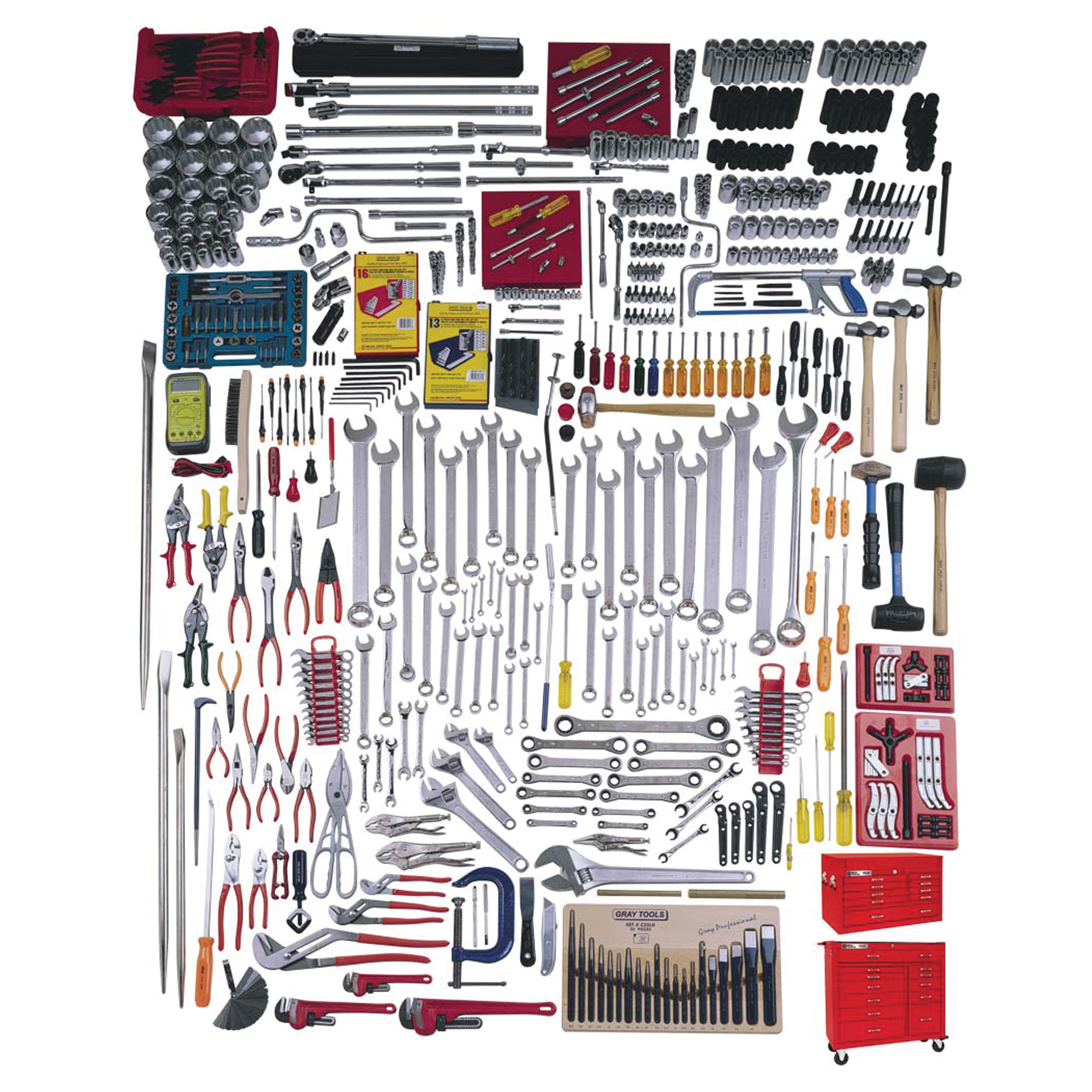 Gray Tools Master Set With Tool Boxes, 835 Pieces Rideout Tool